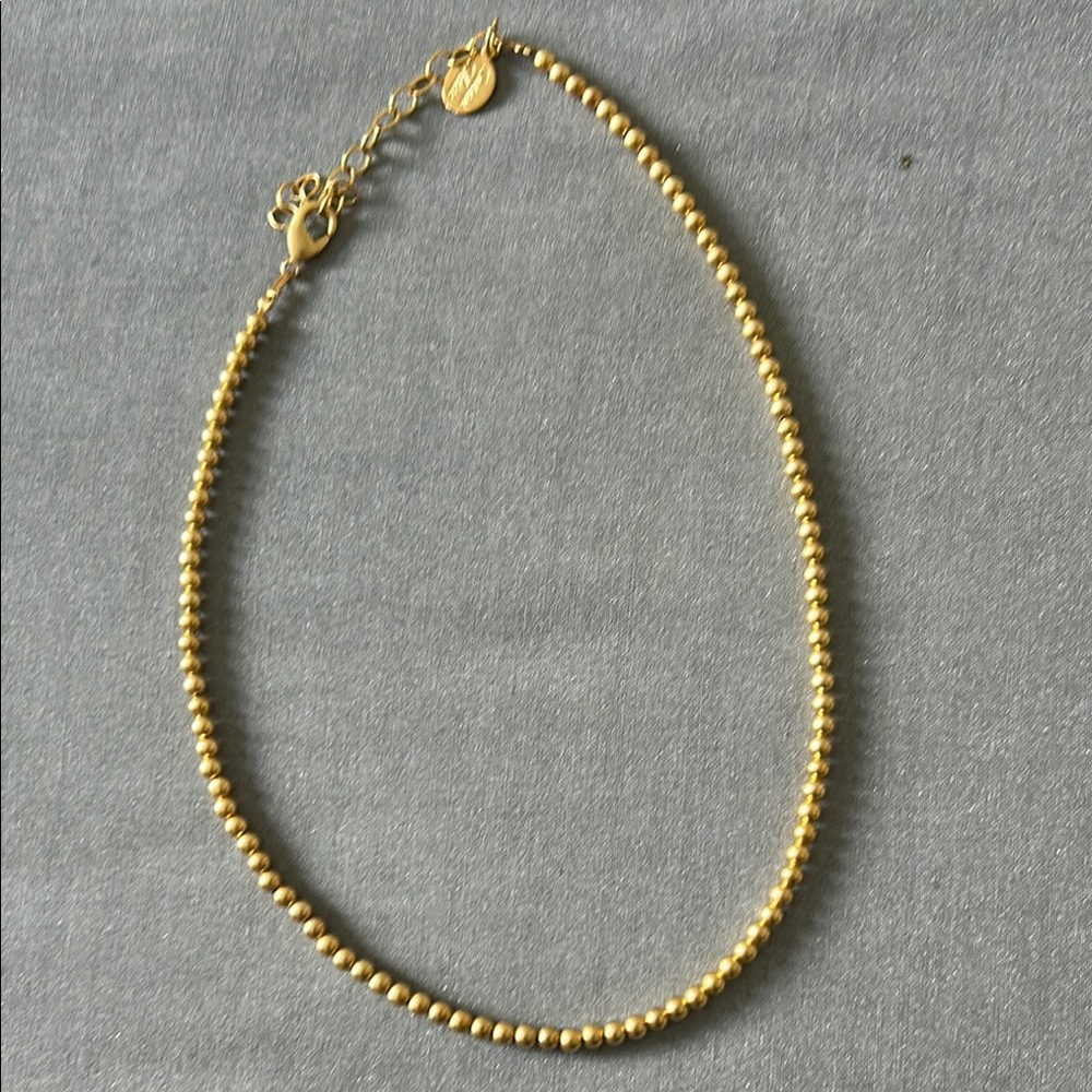 Gold Classic Beaded Necklace